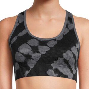 Avia Raceback Tie Dye Grey and Black Yoga Athletic Sport Bras, Size XS (0-2)